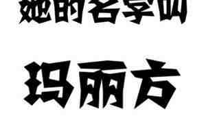 她的名字叫玛丽方百度贴吧
