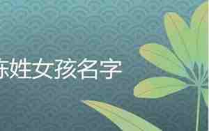 姓陈女孩名字优雅大气免费
