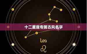 十二星座名字昵称