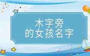 木字旁女孩名字寓意好的字