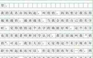 作文名字大全小学