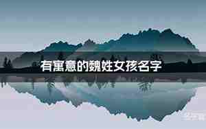 姓魏女孩起名字