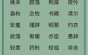 游戏名字古风诗意