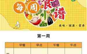 每周食谱的图片